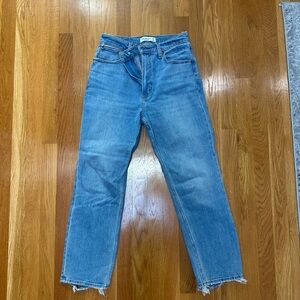 Abercrombie Ankle Straight High Rise Jeans